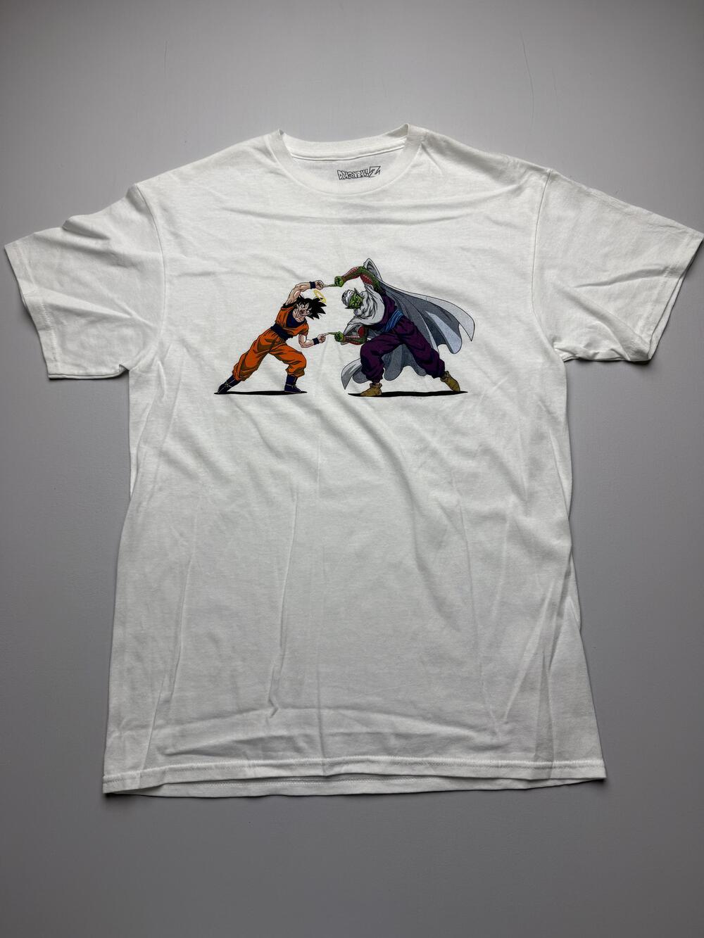 Dragon Ball Z Shirt Mens Medium White Goku Piccolo Graphic Tee Anime Tagless